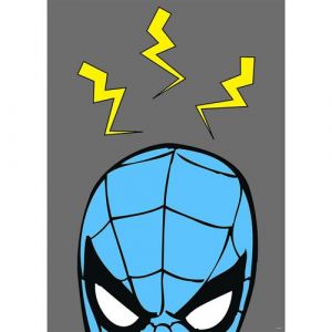 Komar Marvel PowerUp Spider-Man Sense Sticker mural d&eacute;coratif pour chambre d'enfant Motif Spider-Man Sense 50 x 70 cm