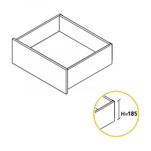 Emuca Kit de tiroir Concept hauteur 185 mm et profondeur 450 mm finition blanc - 3101612