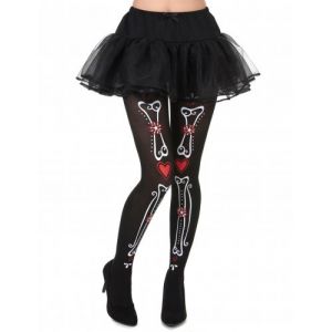 Image de Collants squelette Dia de los muertos femme