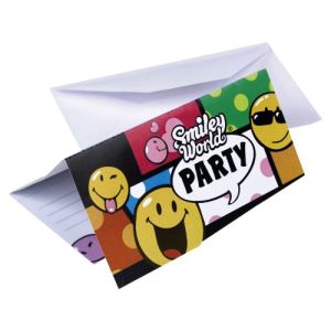 Image de Riethmüller 6 cartes d'invitation avec enveloppes Smiley Comic