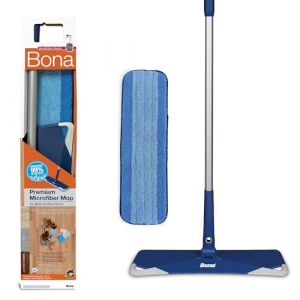 Bona Balais Serpillère Nettoyer Sol - Télescopique - Réglable - Balai Microfibre Pour Sol - Balai Serpillere Professionnel - Balai Plat, Blue