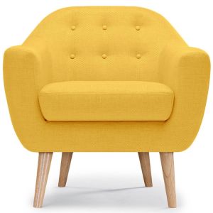 Stanley Fauteuil scandinave Savoy tissu Jaune