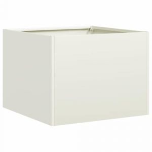 VidaXL Jardinière blanc 40x40x30 cm acier