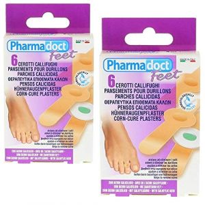 Pharmadoct 12 pansements coricides pour cors aux pieds durillons et oeils de perdrix