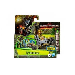 Hasbro Transformers beast alliance : scourge 2 en 1 robot transformable en camion - figurine vehicule - set jouet action + carte