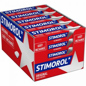Stimorol Chewing-Gums Original - Parfum Menthe/R&eacute;glisse - Effet Fra&icirc;cheur - Sans Sucres - Recette Originale - 2 x 25 Sticks De 10 Drag&eacute;es (50 Drag&eacute;es)