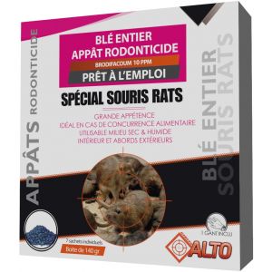 Cibles Alto Raticid brodifacoum 10ppm 140g