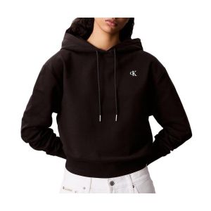 Calvin Klein Sweat &agrave; capuche droit en coton m&eacute;lang&eacute; imprim&eacute; signature