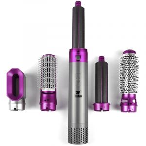 Thulos Dry and style TH-BY17 Sèche-cheveux avec brosse coiffante 5 en 1 rose