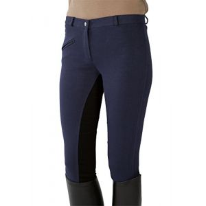 Pfiff 101197, Pantalon d'&eacute;quitation Femme, Bleu (Blau/Schwarz), 36