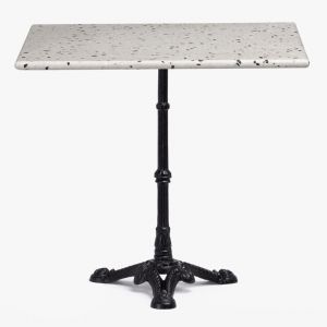 Table de Bar en Terrazzo Vertuo SKLUM NOIR Blanc Carré 72 cm