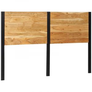VidaXL Tête de lit 160 cm bois massif d'acacia et fer