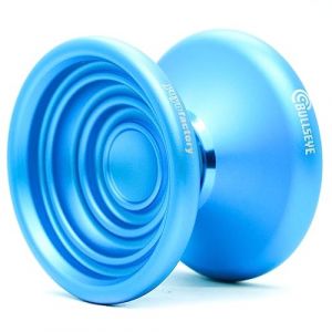 YoyoFactory Bullseye Yo-Yo - Bleu (DNA Trucs, Yoyo en métal, Ficelle, Roulement à Billes et Instructions Incluses)