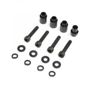 Losi - Engine Mount Spacers & ClutchMount,Al,Blk -DBXL 2.0