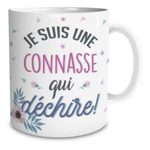 Mug humour Je suis une connasse qui déchire - 33 cl, céramique - Imprimé en France
