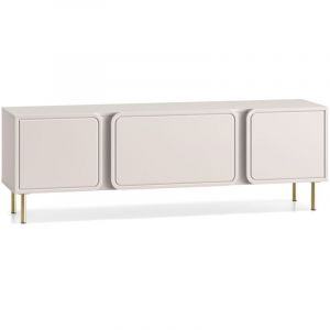 Selsey LOPPA&ndash; Meuble TV 2 portes, beige cachemire, 160 cm