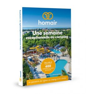 Coffret cadeau Homair - Une semaine exceptionnelle au camping - Séjour dune à 7 nuits pour 2 à 6 personnes en France et en Europe