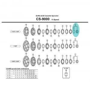 Image de Shimano Ecrou de cassette 11 v - Y1YC98010