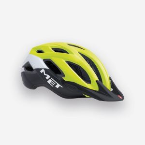 Met Casque Crossover Safety Jaune/Noir/Blanc Mat - 52-59
