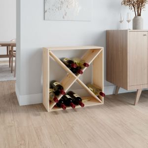 VidaXL Armoire à vin 62x25x62 cm Bois de pin massif Brown