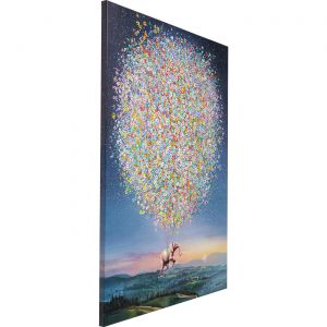 Kare Design Karedesign Peinture Touched éléphant fleurs nuit 120x160cm