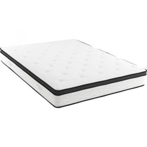 POCKET HYBRID - Matelas - 180 x 200 cm - Epaisseur 30 cm - Ressorts ensach&eacute;s - 5 zones - Mousse a m&eacute;moire de forme