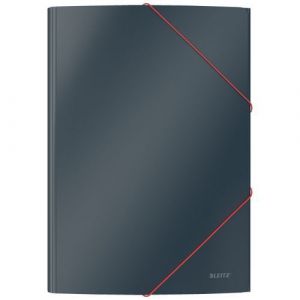 Leitz Chemise &agrave; 3 Rabats A4, Capacit&eacute; 150 Feuilles, Cosy, Gris, 30020089