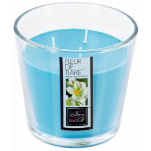 Image de Atmosphera Bougie parfumée 3 mèches Ø 13,5 cm - Fleur de Tiaré Bleu