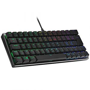 Cooler master Clavier de Jeu Filaire SK620 - Disposition compacte à 60%, commutateurs mécaniques Plats, éclairage RVB par Touche, contrôle à la Mouche, Compatible MacOS/Windows - Clavier QWERTY, IT