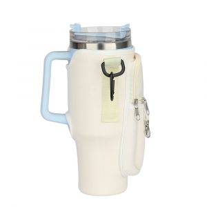 Sac De Transport De Bouteille D'eau Avec Poche Pour Téléphone Pour Stanley 40oz Beige