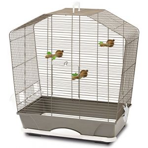 Image de Vadigran Cage petit oiseau Camille 40 taupe 54x32x55cm