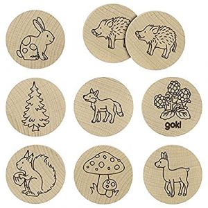 Goki Jeu de Mémo Forêt en bois - Jouets en bois