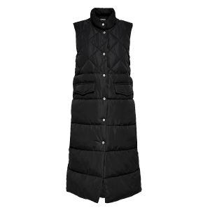 Only Doudounes ONLSTACY QUILTED LONG WAISTCOAT OTW Noir - Taille S,M,L,XL,XS