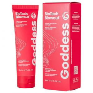 Goddess Biotech Blowout Masque capillaire sans rinçage Protection contre la chaleur jusqu'à 230 °C, soin anti-frisottis, traitement de construction avec protéines pour volume, brillance et réparation