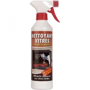 LOT DE 2 NETTOYANTS SPRAY POUR VITRES DE FOYER DE CHEMINEE 2X500ML