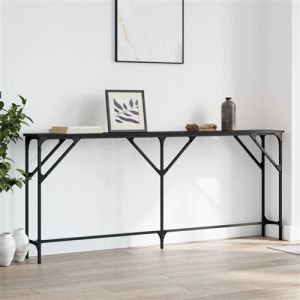 VidaXL Table console noir 180x23x75 cm bois d'ingénierie