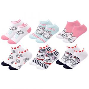 Chaussettes Pack Fille Disney Classic Pack De 6 Paires Sneaker 1987 Aristochats