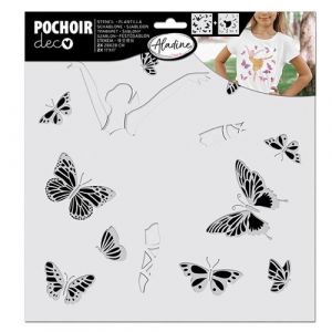 Aladine Pochoir superposable - Danseuse et papillons