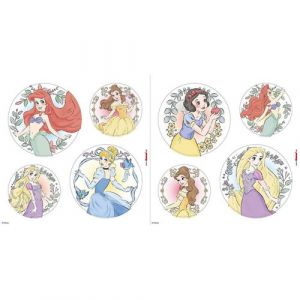 KOMAR Sticker fenêtre Les Princesses Disney - 30x30 cm