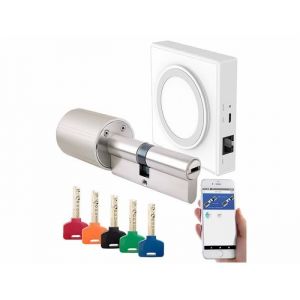 Visortech : Cylindre de porte connecté TSZ-570 avec unité de commandes compatible ZigBee