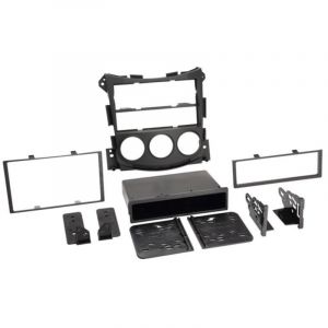 Adaptateur de façade 2-din pour avec vide poche pour nissan 370z 2009 -> noir