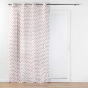 Douceur d'intérieur, Voilage à Œillets (140 x 240 cm) Lorea Marsala, Voile Sablé Imprimé Métallisé