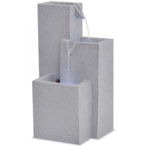 D&eacute;coshop26 Fontaine d'int&eacute;rieur avec lampe LED Polyr&eacute;sine 22,5x18x40,6 cm DEC020769