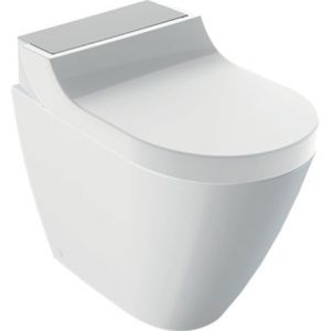 Geberit WC &agrave; poser AquaClean Tuma Comfort Sans bride Acier inoxydable bross&eacute;