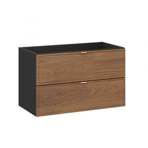 Meuble sous-vasque 80cm Elena Bois et noir