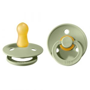 BIBS Sucette Colour Sage & Sage latex 0-6 mois, lot de 2