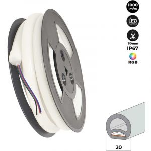 Barcelona led Néon LED flexible 360º circulaire RGB - 24 V - Ø20mm - 5 mètres - 22W/m - Kit complet - IP67