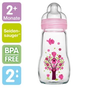 Mam Biberon A Col Large En Verre Feel Good 260 Ml Avec Tetine En Silicone Taille 2 Comparer Avec Touslesprix Com