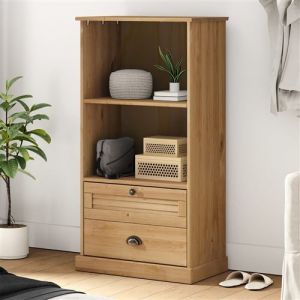 VidaXL Bibliothèque VIGO 60x35x114,5 cm bois massif de pin, étagère, étagère à livres, armoire d'affichage, armoire de rangement, étagère de rangement