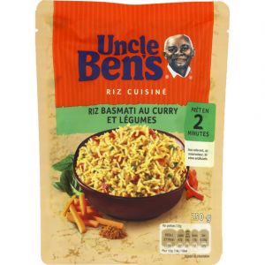 Image de Uncle Ben's Riz basmati au curry et aux l&eacute;gumes - Le sachet de 250g